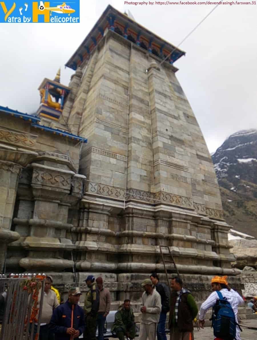 Side view of the Kedarnath Temple