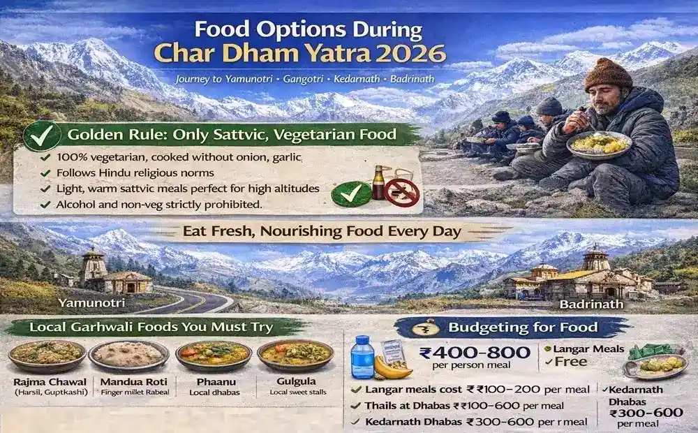 Food Options During Char Dham Yatra